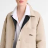 Schwarz/Papier – Technischer Taft Gepolsterte Blousonjacke