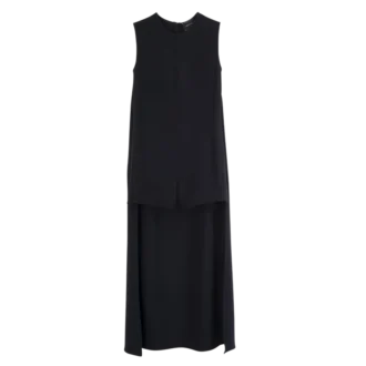 Schwarz – Playsuit aus Krepp