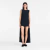 Schwarz – Playsuit aus Krepp
