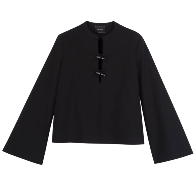 Schwarz – Popeline-Hemd