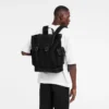 Schwarz – Rucksack Boxford aus recyceltem Canvas