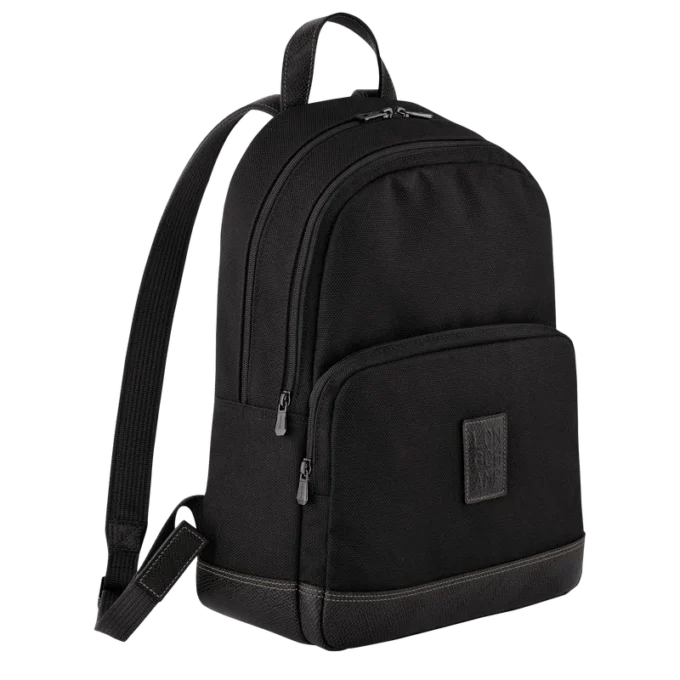 Schwarz – Rucksack Boxford aus recyceltem Canvas