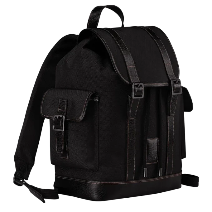 Schwarz – Rucksack Boxford aus recyceltem Canvas