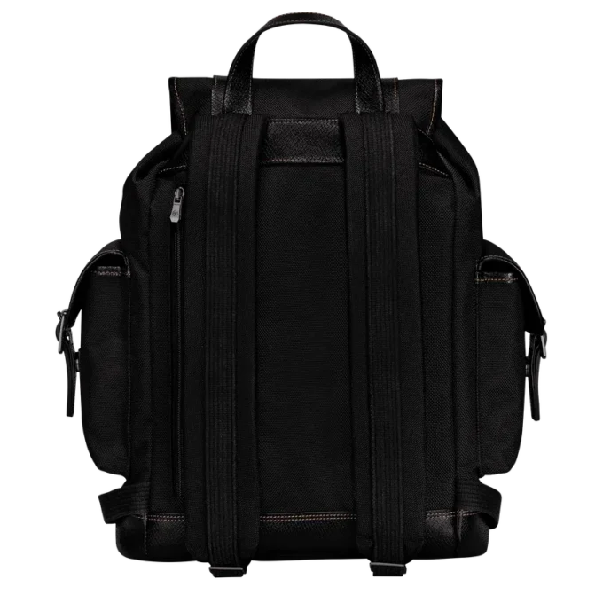 Schwarz – Rucksack Boxford aus recyceltem Canvas