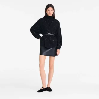 Schwarz – Strick-Kimonojacke