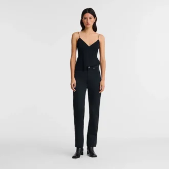 Schwarz – Techno-Satin-Hose