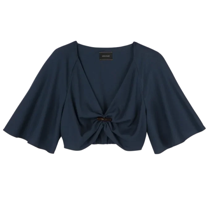 Tintenblau – Krepp-Oberteil Tintenblau – Krepp-Oberteil