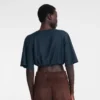 Tintenblau – Krepp-Oberteil Tintenblau – Krepp-Oberteil