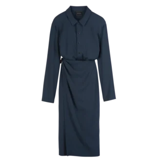 Tintenblau – Kreppkleid