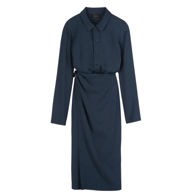Tintenblau – Kreppkleid Tintenblau – Kreppkleid