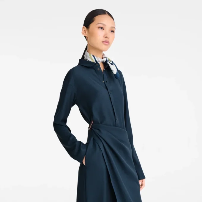 Tintenblau – Kreppkleid Tintenblau – Kreppkleid
