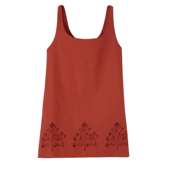 Tomato – Besticktes Canvas-Kleid