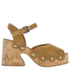 Walnut – Leder-Sandalen La Cigale