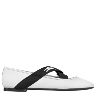 Weiß – Ballerinas aus Leder
