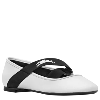 Weiß – Ballerinas aus Leder