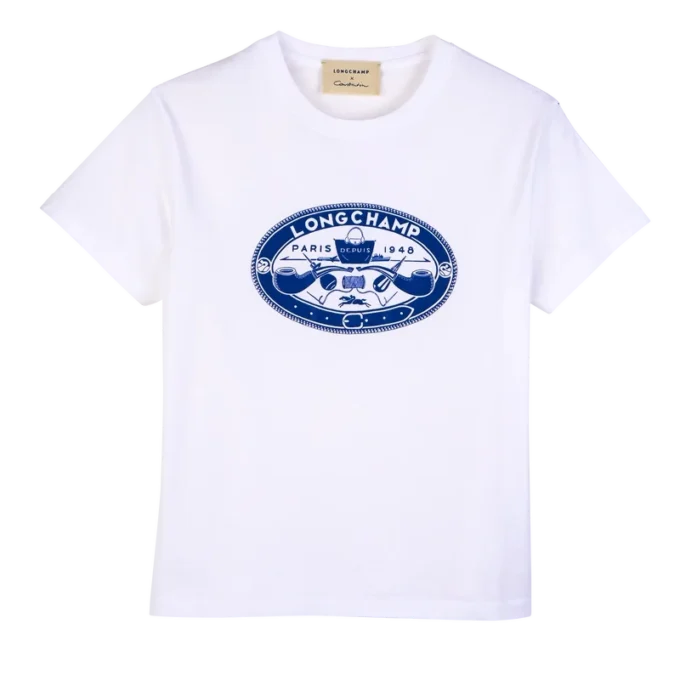 Weiß – Bedrucktes Jersey-T-Shirt Weiß – Bedrucktes Jersey-T-Shirt