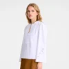 Weiß – Bestickte Popeline-Bluse