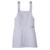 Weiß – Besticktes Gabardine-Kleid Weiß – Besticktes Gabardine-Kleid