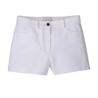 Weiß – Gabardine-Shorts