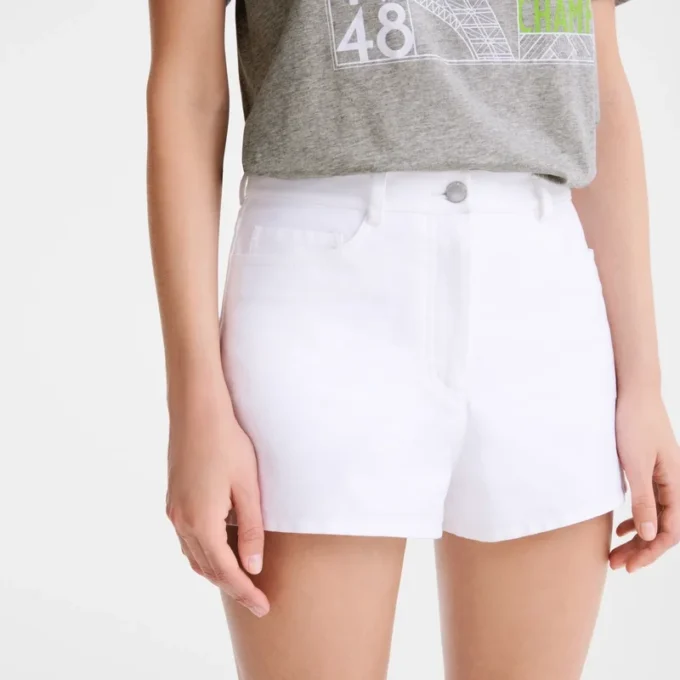 Weiß – Gabardine-Shorts Weiß – Gabardine-Shorts