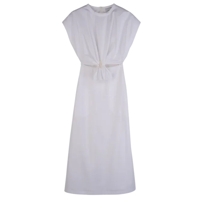 Weiß – Popeline-Kleid