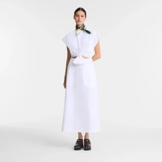 Weiß – Popeline-Kleid