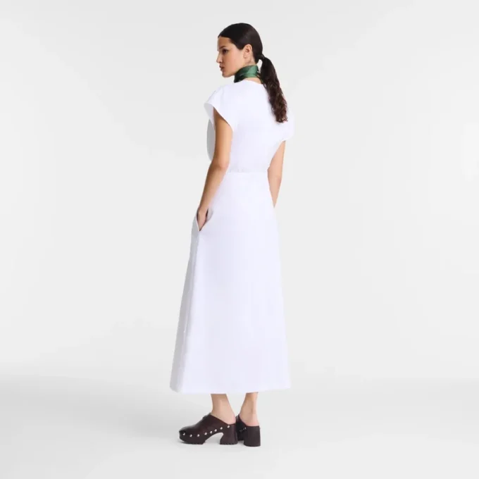 Weiß – Popeline-Kleid