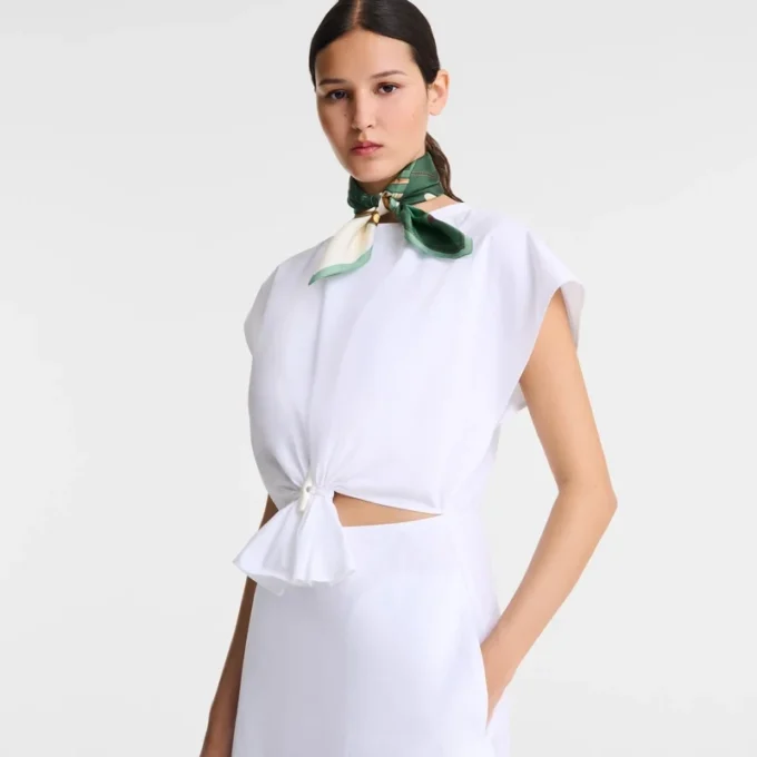 Weiß – Popeline-Kleid