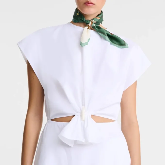 Weiß – Popeline-Kleid